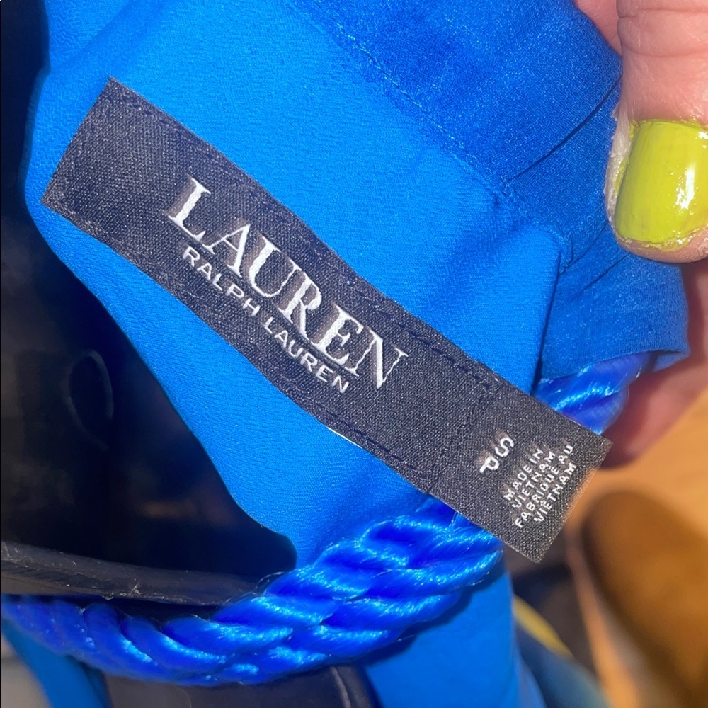 Lauren Ralph Lauren Gradient Blue and Yellow Halter Top - Picture 8 of 9